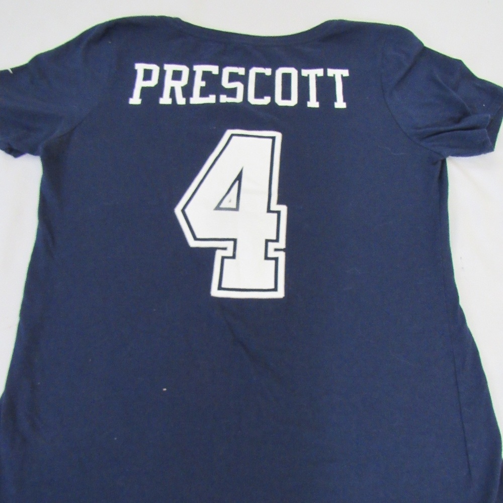 NFL Dallas Cowboys Dak Prescott Women's Short Sleeve Crew-Neck T-Shir